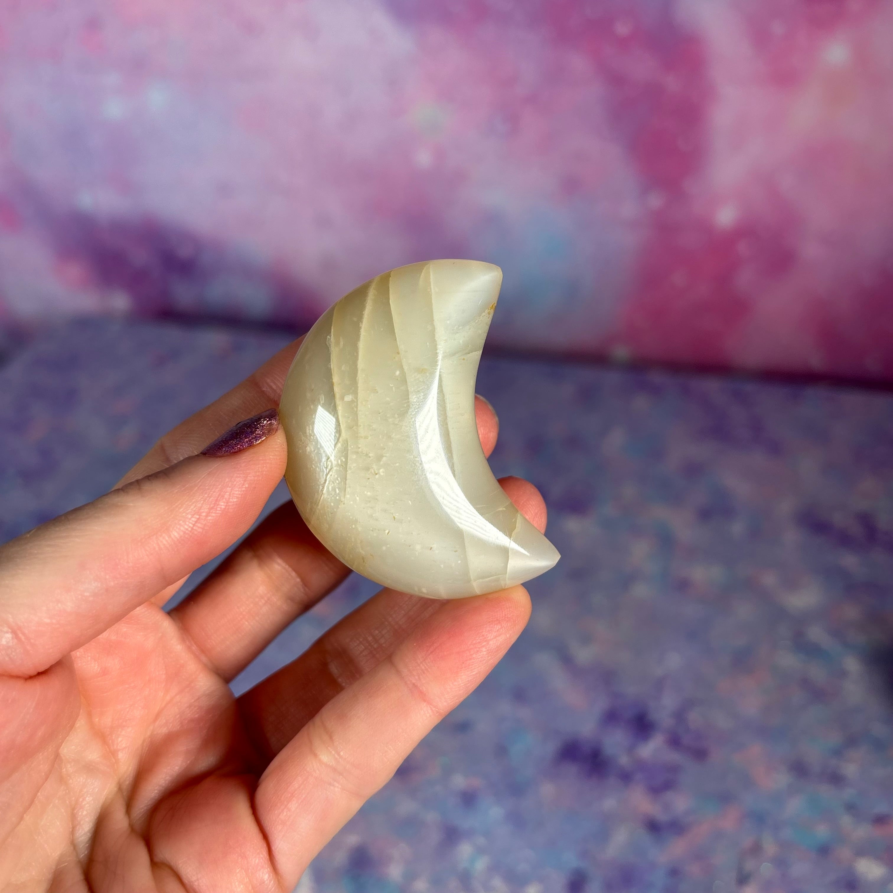White Moonstone Moon Medium