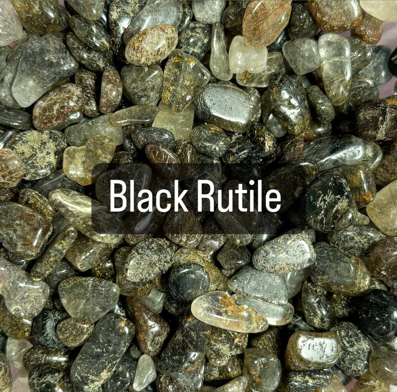 Black Rutile Crystal Chips