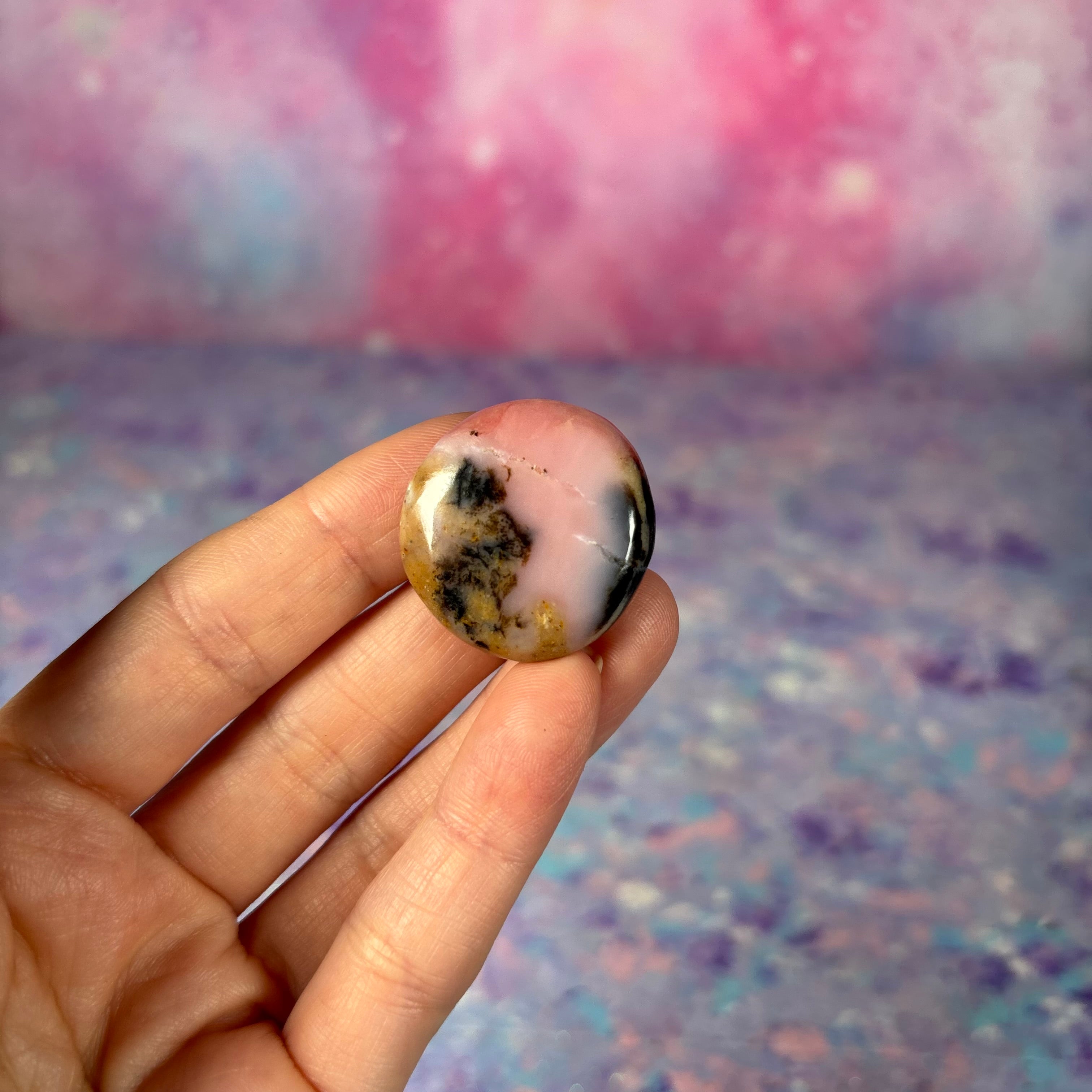 Peruvian Pink Opal Mini Flat Palm Misfit