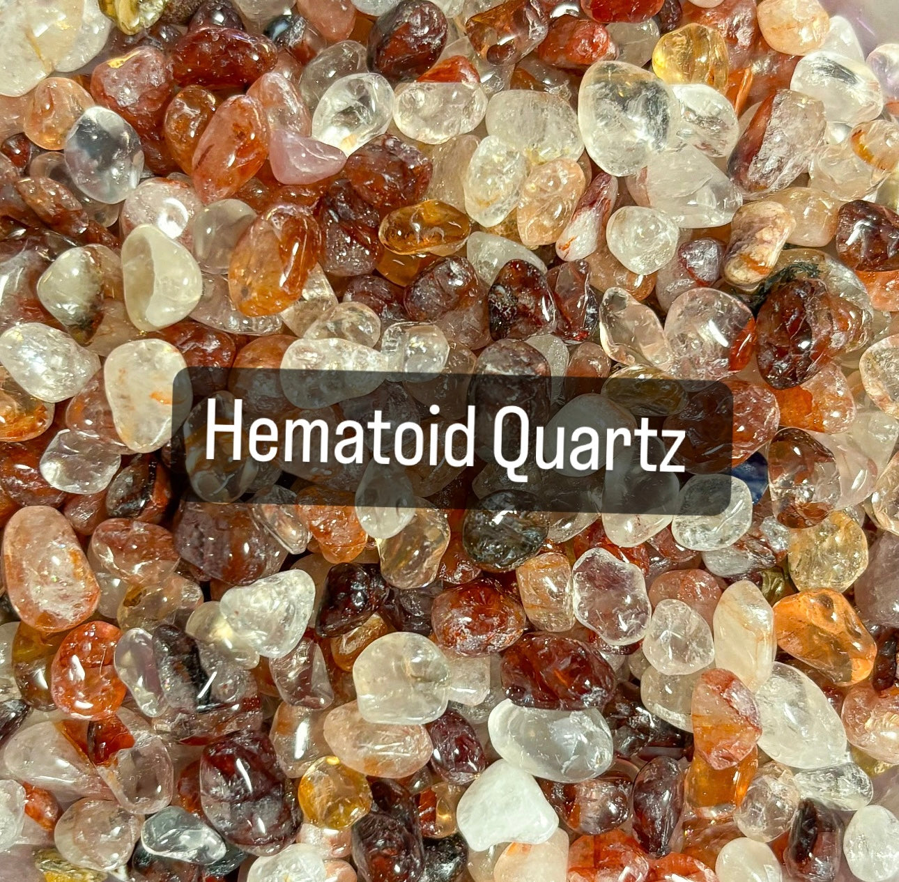 Hematoid Quartz Crystal Chips