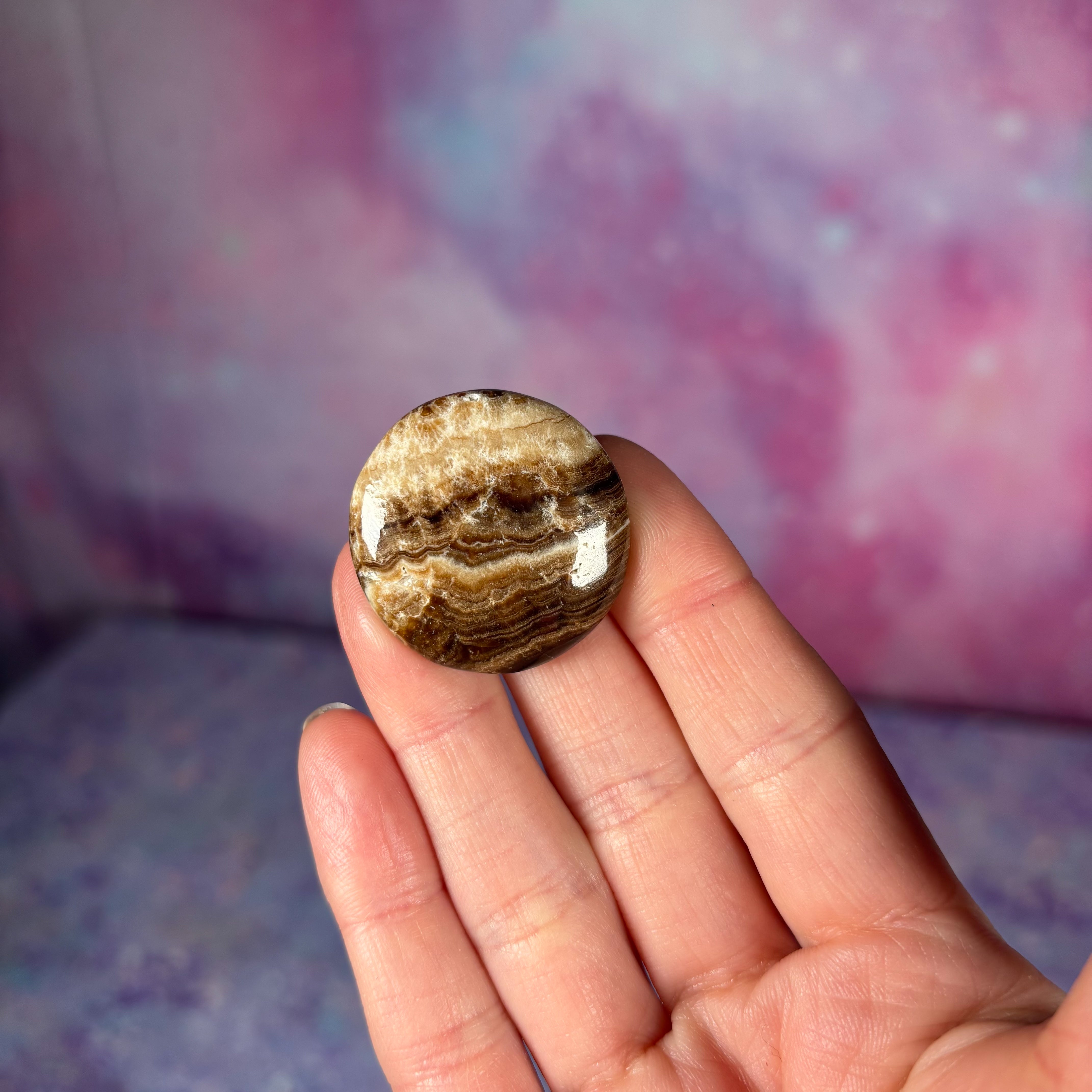 Chocolate Calcite Mini Flat Palm