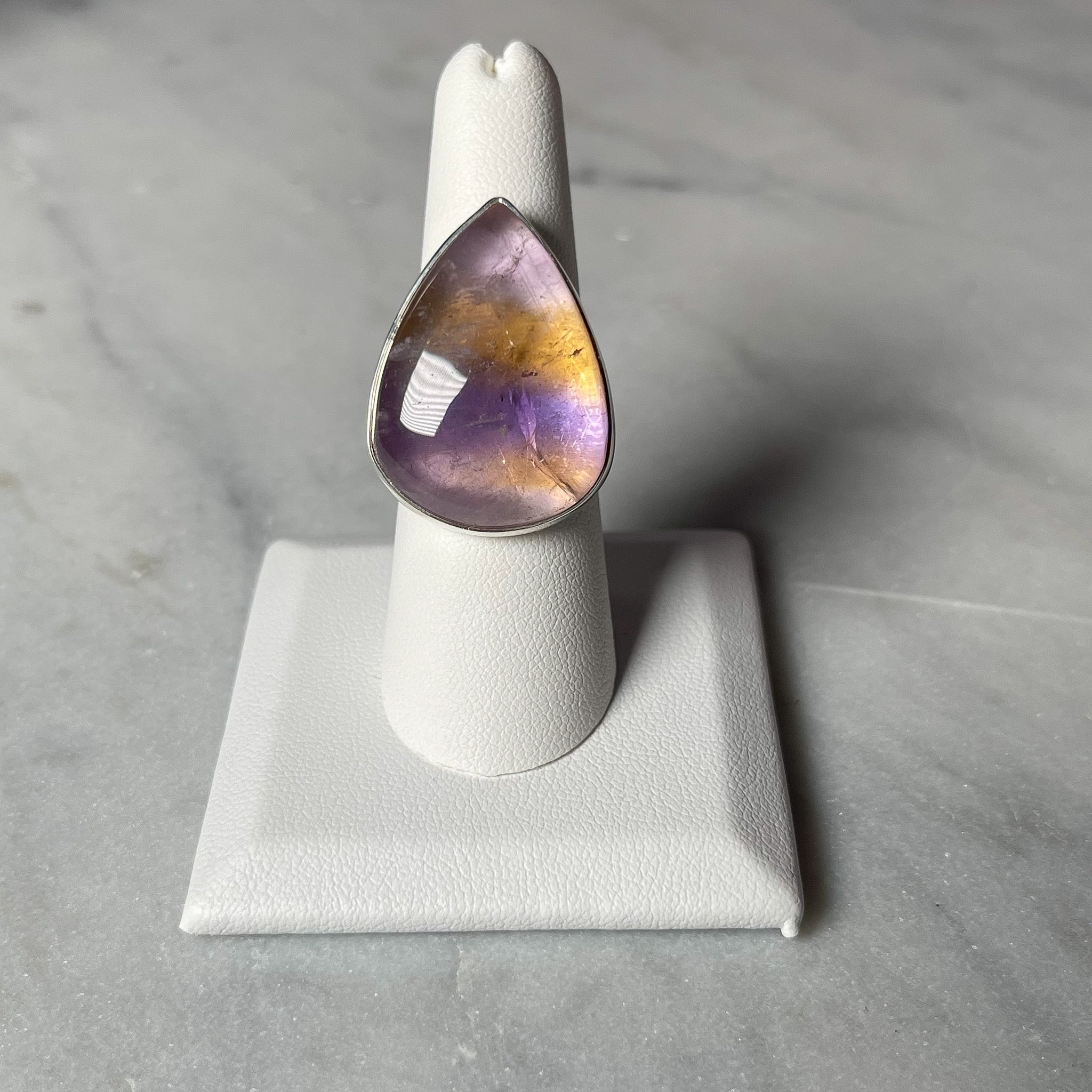 Ametrine Sterling Silver Adjustable Rings 54B