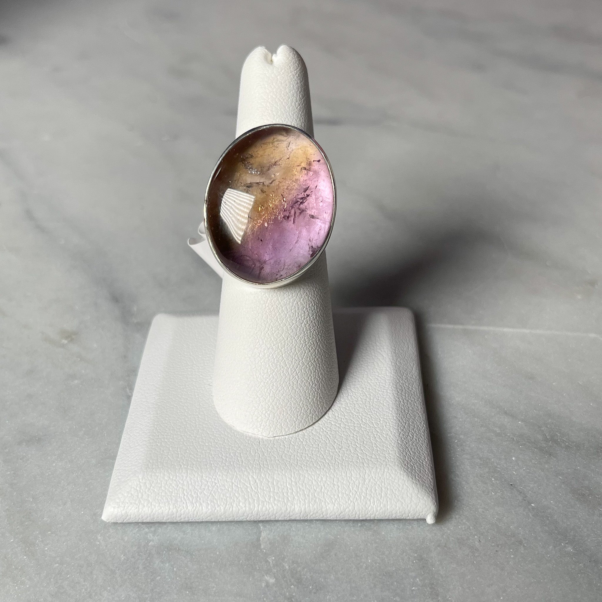 Ametrine Sterling Silver Adjustable Rings 54C