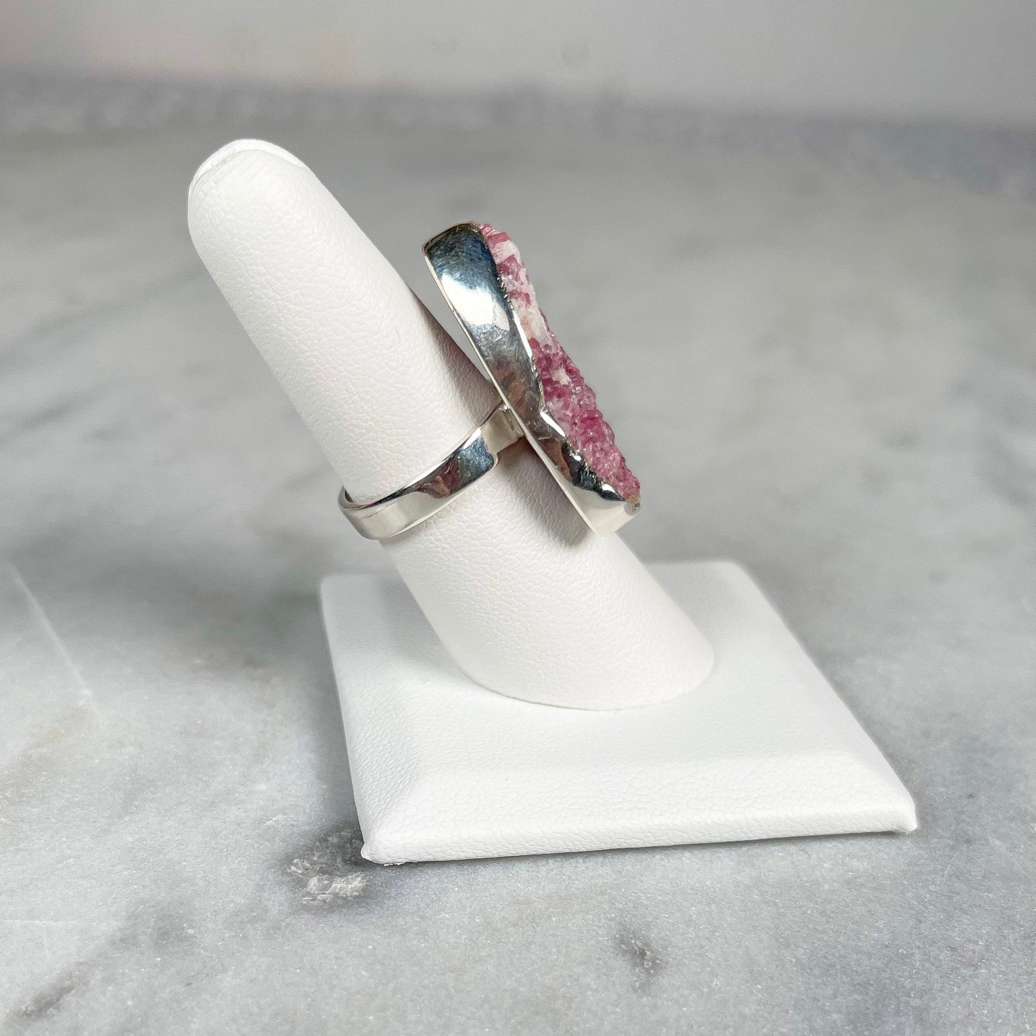 Pink Tourmaline Ring Adjustable Sterling Silver